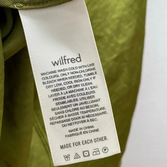 WILFRED - Aritzia Allusion Green Silky Satin Cowl Neck Camisole - Picture 11 of 11